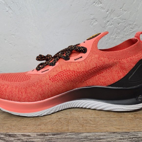 Under Armour Curry Flow Go Running Shoes Coral Red Black 3023814-604 Siz… - Picture 10 of 13